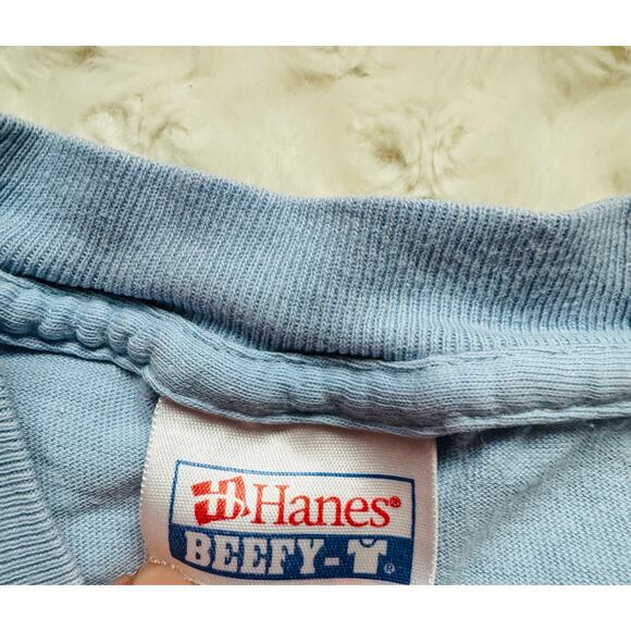 No Limit Lacrosse MLL School of Lax Cotton Y2K Blue Tee Shirt Sz Medium - Picture 2 of 7